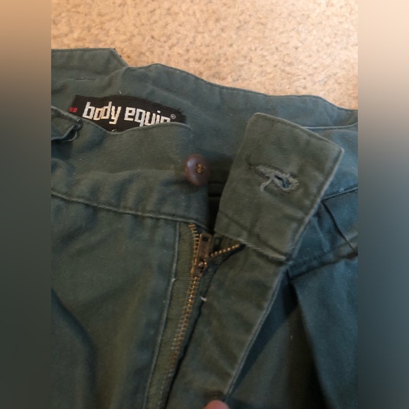 BODY EQUIP Pants Mens 34 x 32  Green Cotton With 3 Pockets Straight Leg - Picture 4 of 8